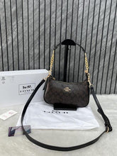 Coach Teri Coffee Brown Shoulder Bag With OG Box Dust Cover Brown