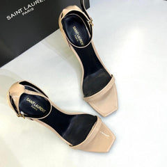 YSL Opyum Heels Premium Black Gold With OG Box Apricot Black
