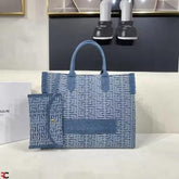 Balmain B-Army Denim Tote Bag With Pouch Denim With Dust Bag 990