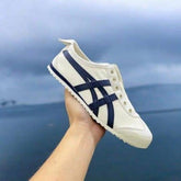 Onitsuka Tiger Mexico 66 SlipOn Birch Midnight Blue Girls D 1869