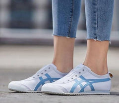 Onitsuka Tiger Mexico 66 Slip On Light Blue White Girls 7A Premium (D 1747)