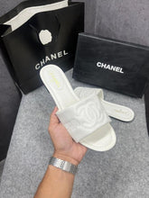 Chanel Lambskin Quilted CC Platform Mules Apricot White With OG Box Carry Bag 21P
