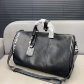 Louis Vuitton Keepall Bandoulire Duffle Bag In Black Leather High Quality Lock & Key 40399