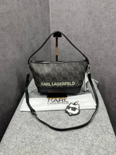 Karl Lagerfeld Ikon Crossbody NFT All Over PatterBlack n Bag With Dust Bag