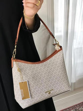 Michael Kors Maeve Large Logo Tote Bag With Dust Cover & Carry Bag M8453 Beige Brown