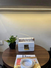 Christian Dior Quilted Miss Dior Flap Shoulderbag With OG Box Dust Bag & 2 belts White D2427