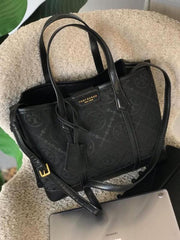 Tory Burch Jacquard Tote Bag 30cm With Dust Cover 003 black