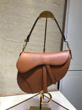 Christian Dior Saddle Bag Brown Leather With OG Box Dust Bag Brown 1806 Brown