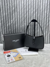 Ysl Saint Laurent Hobo All Black Leather Shoulder Bag With OG Box & Dust Bag 6030 Black