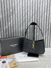 Ysl Saint Laurent Hobo Black Gold Leather Shoulder Bag With OG Box & Dust Bag 6030 Black Gold