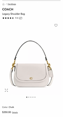 Coach Crossbody Bag Signature_Canvas Coach Monogrammed Flap Bag With OG Box & Dust Cover Carry Bag White_C803