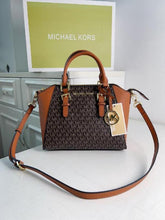 Michael Kors Sienna Medium Satchel Beige Brown Bag With Dust Cover M3015 Coffee Brown