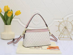 Michael Kors Jet Set Large Logo Crossbody Bag With Dust Cover & Carry Bag 1685 Beige Pink