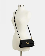 Coach Small Jet Shoulder Bag With OG Box Dust Cover & Carry Bag Black CAM16