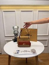 Coach Small Jet Shoulder Bag With OG Box Dust Cover & Carry Bag Apricot Brown CAM16