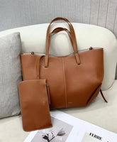 Polene Cyme Large Tote With Wallet & Original Dust Cover Tan Brown