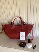 Polene Cyme Large Tote With Wallet & Original Dust Cover Maroon Wine