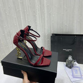 YSL Opyum Heels Premium Wine with OG Box & Carry Bag