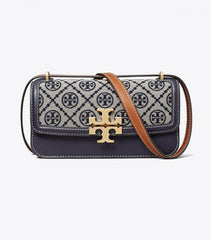 Tory Burch Eleanor T Monogram Small Convertible Shoulder Bag Navy Blue With OG Box & Dust Cover 861568 (Copy)