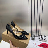 Christian Louboutin Iriza 70 Patent Black High Quality Heels With OG Box Dust Bag A418 Black