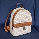 Michael Kor _Kenly Backpac With Dust Bag Beige Brown 908