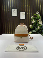 Michael Kor _Kenly Backpac With Dust Bag Beige Brown 908