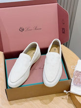 Loro Piana Summer Walk Loafer Pearl Powder White With OG Box & Carry Bag