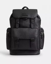Coach Unisex Rivington Backpack Black Sprint Leather With Dust Bag 059 Black