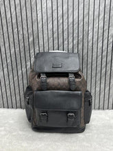 Coach Unisex Rivington Backpack Coffee Black Sprint Leather With Dust Bag 059 Coffee Black