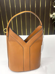 YSL Y top handle bucket bag with dust bag 2535 brown