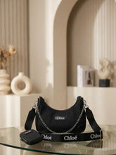 Chloe shoulder chain canvas sling bag with og box