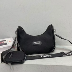 Chloe shoulder chain canvas sling bag with og box