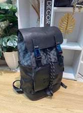Coach Rivington Backpack Color block Black Black Signature Canvas Unisex Backpack With Dust Cover 058 1 Black Black