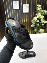 Burberry Cross Strap Slide Black