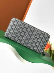 Goyard GM Matignon Continental Zip Wallet Grey Goyardine Coated Canvas With OG Box Grey 60017