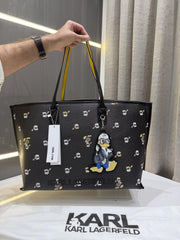 KARL LAGERFIELD X DISNEY DONALD DUCK PRINT TOTE BAG WITH DUST BAG