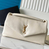 YSL CB Calypso White Shoulder Bag With Original Box Dust Cover Carry Bag Premium Packaging