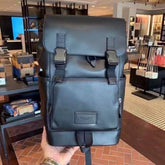 Coach Rivington Backpack Black Spirit Signature Canvas Unisex Backpack With Dust Cover 058 Black