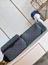 Louis Vuitton LV Virgil Abloh Trio Messenger Multi Crossbody Bag With OG Box & Dust Bag (Grey Flower Blue 45320)