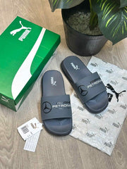 Puma Mercedes AMG Petronas Soft Comfort Premium Grey Black Slides