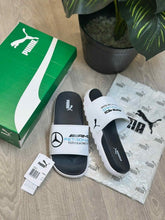 Puma Mercedes AMG Petronas Soft Comfort Premium White Black Slides