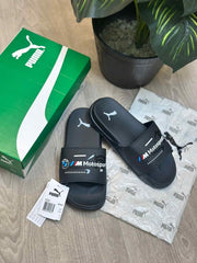 Puma BMW Motorsport Soft Comfort Premium All Black Slides