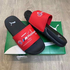 Puma BMW Motorsport Soft Comfort Premium Red Black Slides