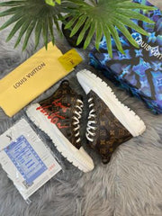 Louis Vuitton LV brown mid Premium sneakers shoes