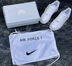 Nike airforce 1 white pure leather heavy quality 164