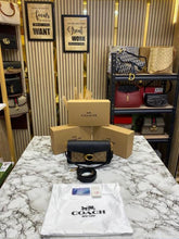 Coach Tabby Signature Canvas Crossbody Bag With Box And Dust Bag (Brown-Black)