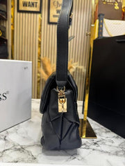 Guess Quilted Crossbody Bag With Box And Dust Bag Including (Black)