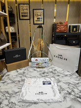 Coach Tabby Shoulder Bag Sketch Print With Double OG Box And Dust Bag Including Carry Bag White