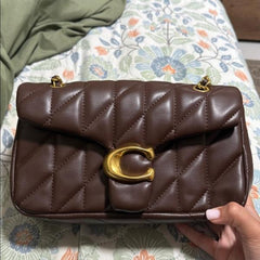 Coach Tabby Quilted Brown Shoulder Bag With Box And Dust Bag CP150