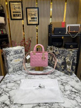 Christian Dior Lady Bag Glossy With Box And Dust Bag Including Carry Bag Pink 8851